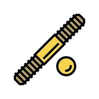 set stud bolt color icon vector illustration