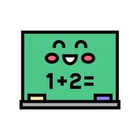 mathematics lesson kindergarten color icon vector illustration