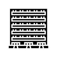 apartment house glyph icon vector illustration