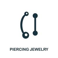 Piercing Jewelery icon. Simple element from jewelery collection. Creative Piercing Jewelery icon for web design, templates, infographics and more vector