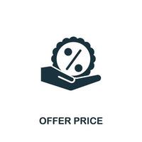 Offer Price icon from investment collection. Simple line Offer Price icon for templates, web design and infographics vector