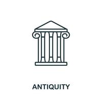 Antiquity icon from italy collection. Simple line Antiquity icon for templates, web design and infographics vector