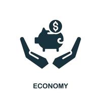 icono de economía. elemento simple de la colección de inversiones. icono de economía creativa para diseño web, plantillas, infografías y más vector