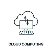 Cloud Computing icon from iot collection. Simple line Cloud Computing icon for templates, web design and infographics vector