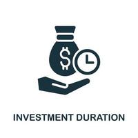 Investment Duration icon. Simple element from investment collection. Creative Investment Duration icon for web design, templates, infographics and more vector