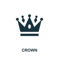 icono de la corona. elemento simple de la colección de joyas. icono de corona creativa para diseño web, plantillas, infografías y más vector