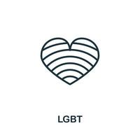 Lgbt icon. Simple line element Lgbt symbol for templates, web design and infographics vector