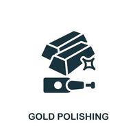 Gold Polishing icon. Simple element from jewelery collection. Creative Gold Polishing icon for web design, templates, infographics and more vector