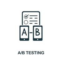 A B Testing icon from mobile app development collection. Simple line A B Testing icon for templates, web design and infographics vector