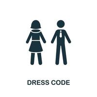 Dress Code icon. Simple illustration from night club collection. Creative Dress Code icon for web design, templates, infographics and more vector