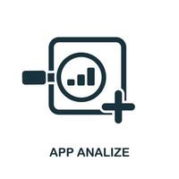 App Analyse icon from mobile app development collection. Simple line App Analyse icon for templates, web design and infographics vector