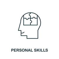 Personal Skills icon from headhunting collection. Simple line Personal Skills icon for templates, web design and infographics vector