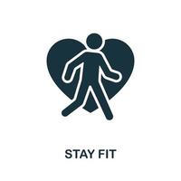 Stay Fit icon. Simple illustration from healthy lifestyle collection. Creative Stay Fit icon for web design, templates, infographics and more vector