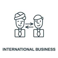 International Business icon from global business collection. Simple line International Business icon for templates, web design and infographics vector