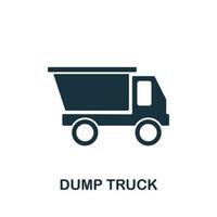 Dump Truck icon from industrial collection. Simple line Dump Truck icon for templates, web design and infographics vector