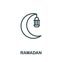 Ramadan icon from hollidays collection. Simple line Ramadan icon for templates, web design and infographics vector