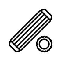 dowel screw line icon vector illustration