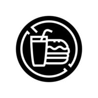 food ban glyph icon vector illustration