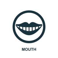 Mouth icon. Simple element from internal organs collection. Creative Mouth icon for web design, templates, infographics and more vector