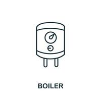 Boiler icon from household collection. Simple line Boiler icon for templates, web design and infographics vector