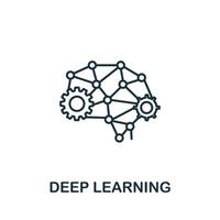 Deep Learning icon from industry 4.0 collection. Simple line element Deep Learning symbol for templates, web design and infographics vector