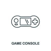 icono de la consola de juegos de la colección doméstica. icono de consola de juegos de línea simple para plantillas, diseño web e infografía vector