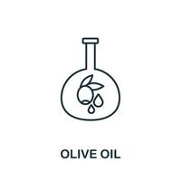 ícono de aceite de oliva de la colección de italia. icono de aceite de oliva de línea simple para plantillas, diseño web e infografía vector