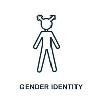 Gender Identity icon from lgbt collection. Simple line Gender Identity icon for templates, web design and infographics vector