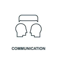 Communication icon from life skills collection. Simple line Communication icon for templates, web design and infographics vector