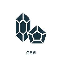 Gem icon. Simple element from jewelery collection. Creative Gem icon for web design, templates, infographics and more vector