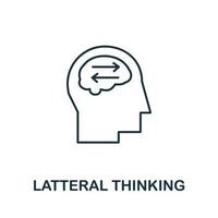 Latteral Thinking icon from life skills collection. Simple line Latteral Thinking icon for templates, web design and infographics vector