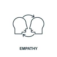 Empathy icon from life skills collection. Simple line Empathy icon for templates, web design and infographics vector