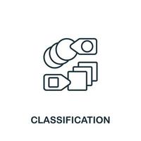 Classification icon from machine learning collection. Simple line Classification icon for templates, web design and infographics vector