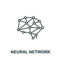 Neural Network icon from machine learning collection. Simple line Neural Network icon for templates, web design and infographics vector