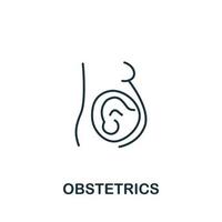 Obstetrics icon from medical collection. Simple line element Obstetrics symbol for templates, web design and infographics vector