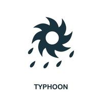 Typhoon icon. Simple element from natural disaster collection. Creative Typhoon icon for web design, templates, infographics and more vector