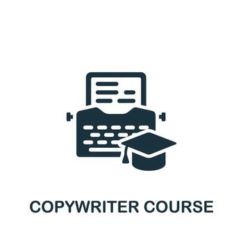 Copywriter Course icon. Simple element from online course collection. Creative Copywriter Course icon for web design, templates, infographics and more vector