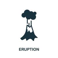 icono de erupción. icono de erupción monocromática simple para plantillas, diseño web e infografía vector