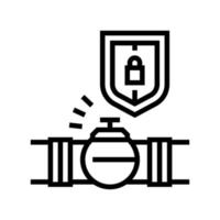 protection system of pipeline construction line icon vector illustration