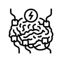 functional neurosurgery line icon vector illustration