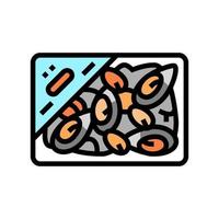 frozen mussel color icon vector illustration