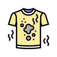 dirty smelling t-shirt color icon vector illustration