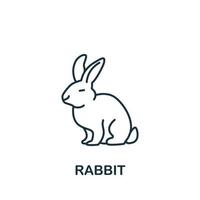 Rabbit icon from home animals collection. Simple line element Rabbit symbol for templates, web design and infographics vector