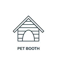 Pet Booth icon from home animals collection. Simple line element Pet Booth symbol for templates, web design and infographics vector