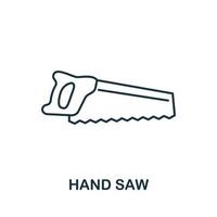 Hand Saw icon from garden collection. Simple line Hand Saw icon for templates, web design and infographics vector