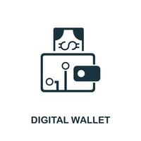 Digital Wallet icon. Simple illustration from fintech industry collection. Creative Digital Wallet icon for web design, templates, infographics and more vector