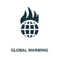 Global Warming icon. Monochrome simple Global Warming icon for templates, web design and infographics vector