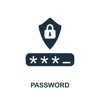 Password icon. Simple element from internet security collection. Creative Password icon for web design, templates, infographics and more vector