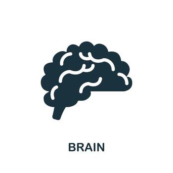Brain icon. Simple element from internal organs collection. Creative Brain icon for web design, templates, infographics and more vector