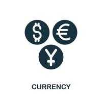 Currency icon. Simple element from investment collection. Creative Currency icon for web design, templates, infographics and more vector